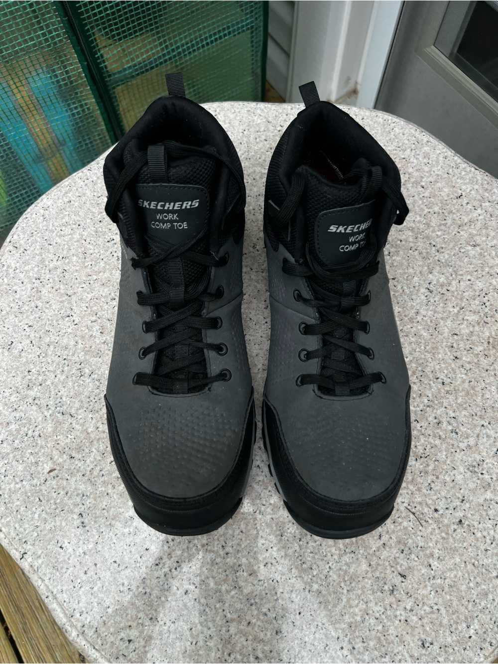 Skechers Work Men's Black Slip-Resistant Comp Toe Boots size 11.5
